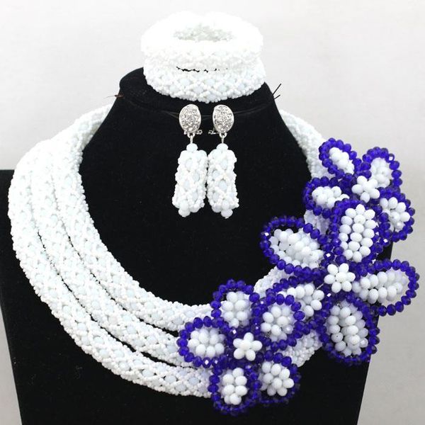 earrings & necklace graceful white african costume wedding jewelry set big flower crystal brooch statement for women gifts qw501, Silver
earrings & necklace graceful white african costume wedding jewelry set big flower crystal brooch statement for women gifts qw501, Silver