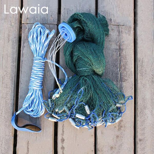 lawaia hand throw cast nets green twisted wire fishing net with iron pendant outdoor network for men durable lines accessories
lawaia hand throw cast nets green twisted wire fishing net with iron pendant outdoor network for men durable lines accessories