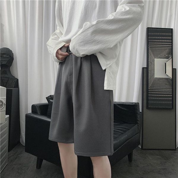men's shorts summer suit fashion solid color business casual dress men streetwear loose korean straight five-point pants, White;black
men's shorts summer suit fashion solid color business casual dress men streetwear loose korean straight five-point pants, White;black