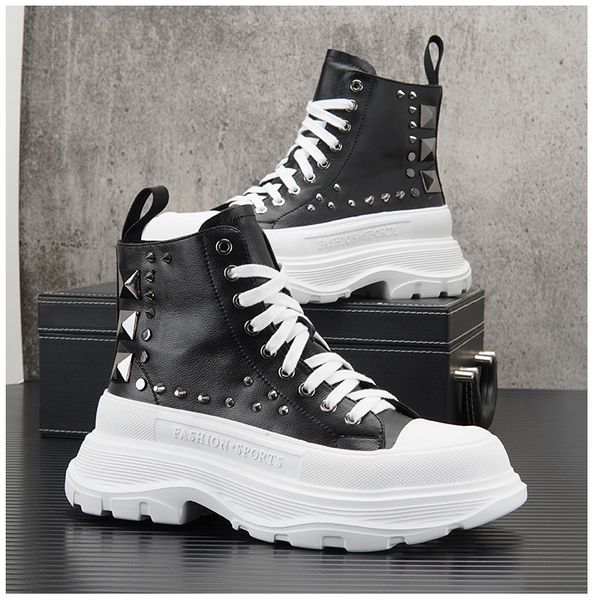 brand spikes lace-up men dress wedding shoes fashion designer leather vulcanized travel casual party flat spring autumn male rivets sneakers, Black
brand spikes lace-up men dress wedding shoes fashion designer leather vulcanized travel casual party flat spring autumn male rivets sneakers, Black