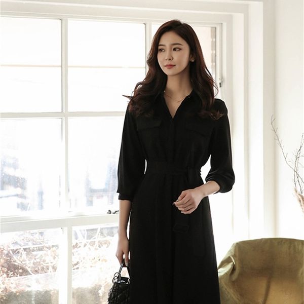 autumn and winter women's dresses are thin belt shirt korean military style solid color long-sleeved gx276 210507, Black;gray
autumn and winter women's dresses are thin belt shirt korean military style solid color long-sleeved gx276 210507, Black;gray