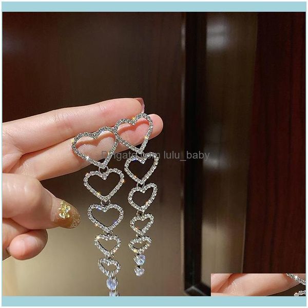 jewelrylong tassel crystal dangle earrings for women shining rhinestone heart pendant weddings party jewelry gifts & chandelier drop deliver, Silver
jewelrylong tassel crystal dangle earrings for women shining rhinestone heart pendant weddings party jewelry gifts & chandelier drop deliver, Silver