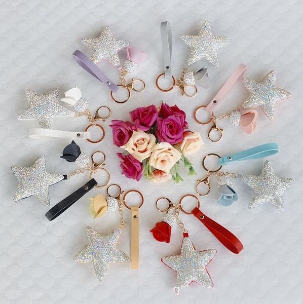keychains fashion charm crystal rhinestone leather star pendant keychain alloy bag key ring holder for women gift souvenir jewelry, Silver
keychains fashion charm crystal rhinestone leather star pendant keychain alloy bag key ring holder for women gift souvenir jewelry, Silver