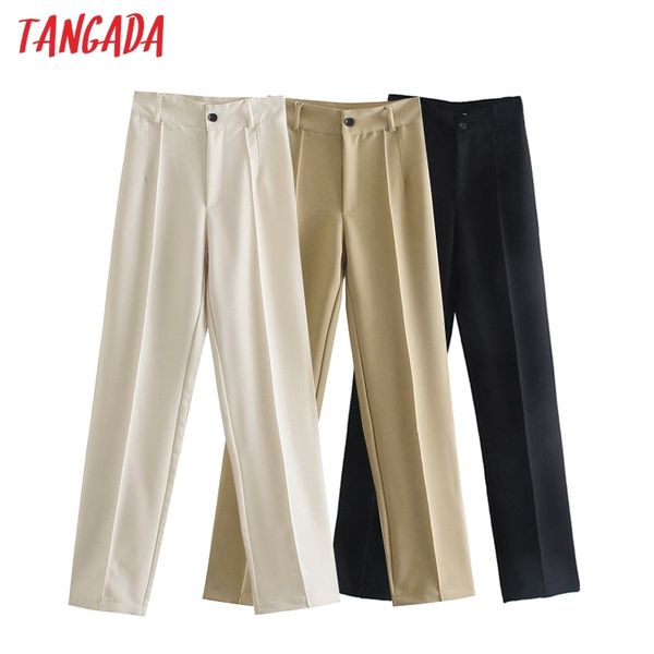 fashion women solid khaki white suit trousers vintage style pockets buttons office lady pants pantalon je45 210416, Black;white
fashion women solid khaki white suit trousers vintage style pockets buttons office lady pants pantalon je45 210416, Black;white