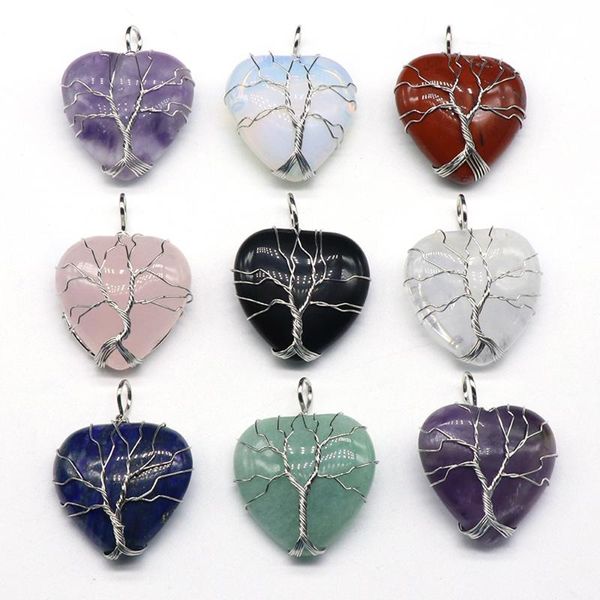 pendant necklaces natural semi-precious stones love tree of life necklace men women couple holiday gifts 30x30mm rope chain 45cm 1pc, Silver
pendant necklaces natural semi-precious stones love tree of life necklace men women couple holiday gifts 30x30mm rope chain 45cm 1pc, Silver