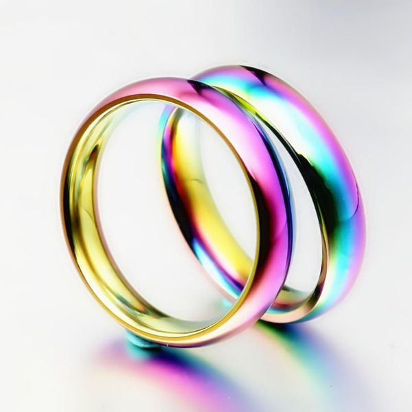 wedding rings fashion jewelry 4mm colorful glare smooth scratch resistance does not rub orainbow ring stainless steel for women men gift, Slivery;golden
wedding rings fashion jewelry 4mm colorful glare smooth scratch resistance does not rub orainbow ring stainless steel for women men gift, Slivery;golden