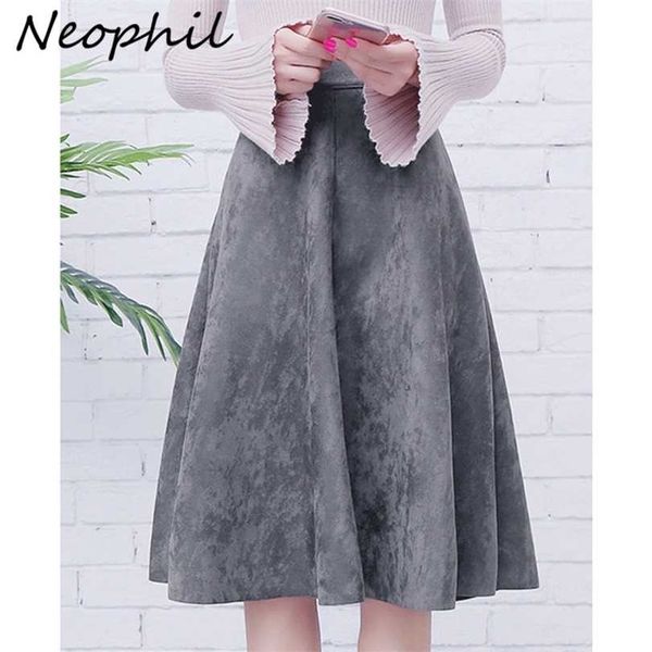 neophil women suede high waist midi skirt winter vintage style elastic ladies a-line black green flare fashion s29a4 211124
neophil women suede high waist midi skirt winter vintage style elastic ladies a-line black green flare fashion s29a4 211124