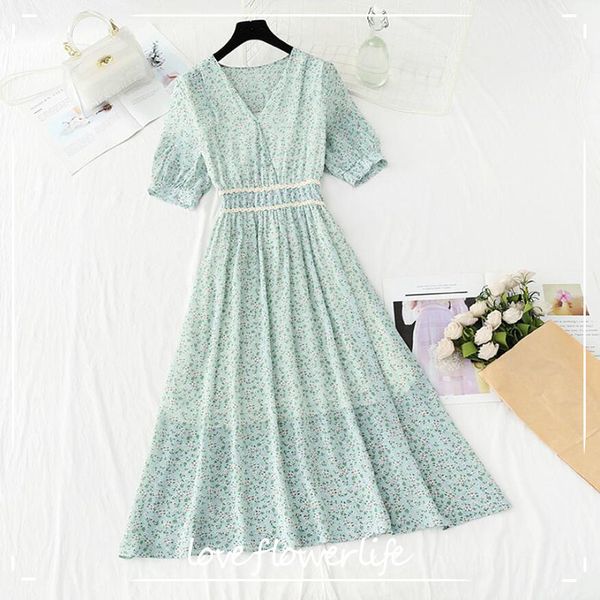 short sleeve print women dress summer sweet v-neck slim chiffon long dress elegant a line bandage floral dresses 210521, Black;gray
short sleeve print women dress summer sweet v-neck slim chiffon long dress elegant a line bandage floral dresses 210521, Black;gray