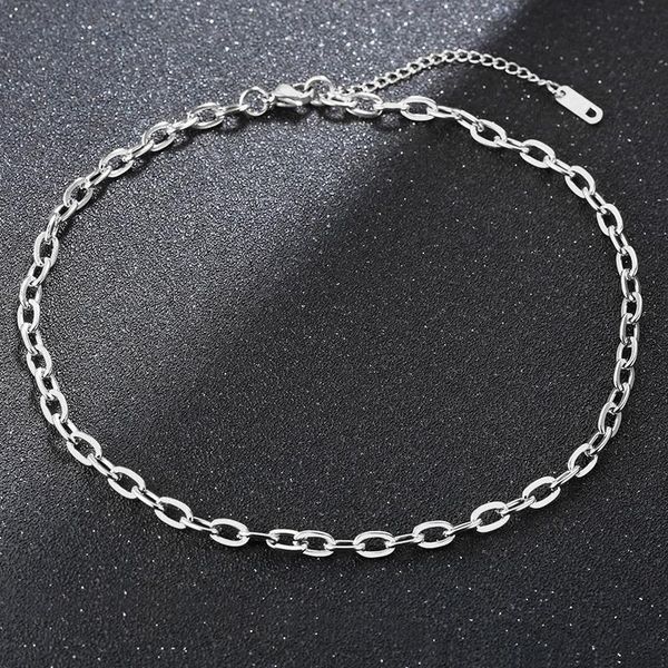 chokers simple stainless steel o chain choker necklaces for women, with k18 tag clasp female collar jewelry, Golden;silver
chokers simple stainless steel o chain choker necklaces for women, with k18 tag clasp female collar jewelry, Golden;silver