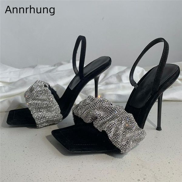 sandals diamond pleated one-strap women's 10cm stiletto heel square open toe elastic band summer shoes for girls, Black
sandals diamond pleated one-strap women's 10cm stiletto heel square open toe elastic band summer shoes for girls, Black