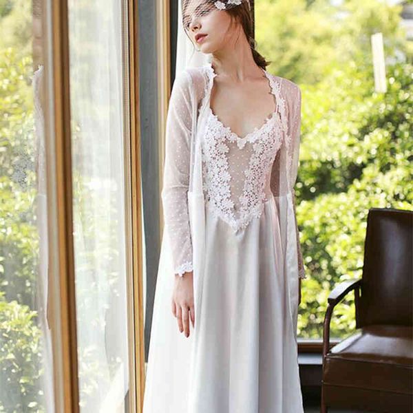 pyjamas robe bridal lace set romantic for women gowns wedding white h9ww, Black;white
pyjamas robe bridal lace set romantic for women gowns wedding white h9ww, Black;white