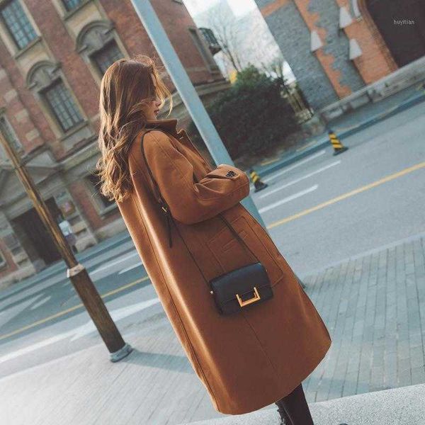 fashion womens long coats 2021 winter korean single breasted wool blend coat and et wide-waisted ladi coats1, Black
fashion womens long coats 2021 winter korean single breasted wool blend coat and et wide-waisted ladi coats1, Black