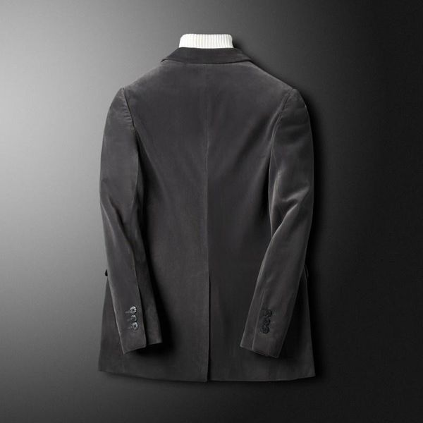 men's suits & blazers men business slim fit velvet blazer single breasted office work suit coat autumn long sleeve casual male outwear, White;black
men's suits & blazers men business slim fit velvet blazer single breasted office work suit coat autumn long sleeve casual male outwear, White;black