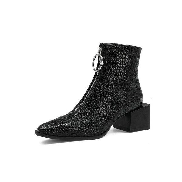 boots 2021 pu leather fashion ankle square high heel women shoes autumn winter zipper ladies big size 34-43, Black
boots 2021 pu leather fashion ankle square high heel women shoes autumn winter zipper ladies big size 34-43, Black