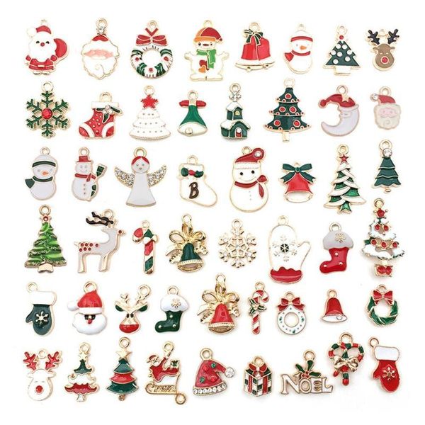 charms 50/46/38pcs christmas diy jewelry accessories dripping alloy santa claus snowman bell earrings bracelet pendant necklaces decor, Bronze;silver
charms 50/46/38pcs christmas diy jewelry accessories dripping alloy santa claus snowman bell earrings bracelet pendant necklaces decor, Bronze;silver
