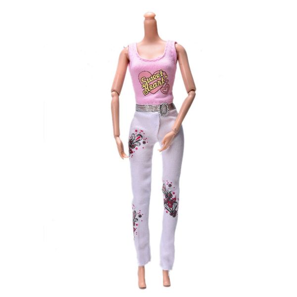 1 set= pink tank+ white fashion pant suits for barbie summer cartoon print dolls clothing for girls toy gifts
1 set= pink tank+ white fashion pant suits for barbie summer cartoon print dolls clothing for girls toy gifts
