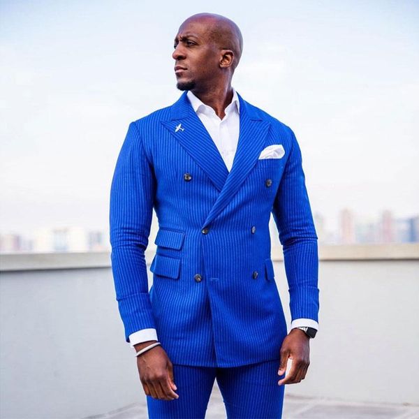 men's suits & blazers blue vertical stripe peaked lapel tailored male tuxedos for wedding double breasted groom slim fit (jackets+pants, White;black
men's suits & blazers blue vertical stripe peaked lapel tailored male tuxedos for wedding double breasted groom slim fit (jackets+pants, White;black
