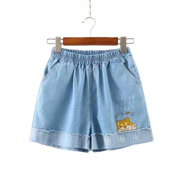 women's shorts fashion kawaii cartoon embroidery denim women teen roll up casual elastic high waist cute jeans summer girls short, White;black
women's shorts fashion kawaii cartoon embroidery denim women teen roll up casual elastic high waist cute jeans summer girls short, White;black