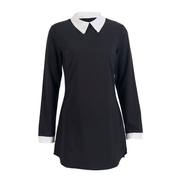elegant women dresses long sleeve turn down collar party ladies dress casual beach business black blue, Black;gray
elegant women dresses long sleeve turn down collar party ladies dress casual beach business black blue, Black;gray