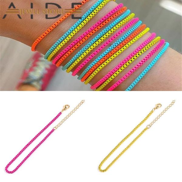 charm bracelets aide 2021 trend copper couple bracelet for valentine's day wedding colorful bohemian box chain summer beach jewerly, Golden;silver
charm bracelets aide 2021 trend copper couple bracelet for valentine's day wedding colorful bohemian box chain summer beach jewerly, Golden;silver