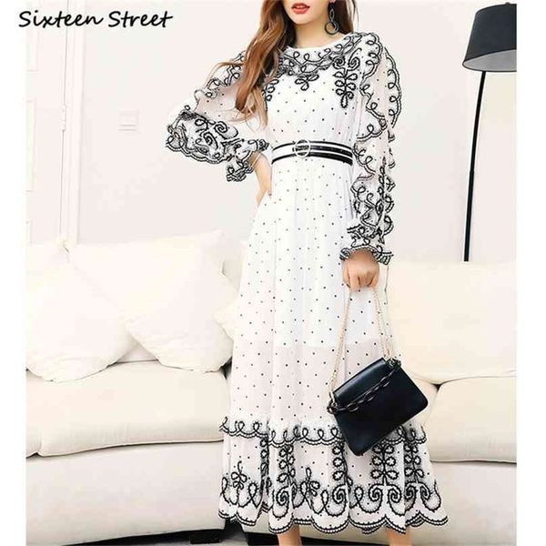 elegant white embroidery dress for woman long sleeve high waist bodycon female polka dot party vacation es 210603, Black;gray
elegant white embroidery dress for woman long sleeve high waist bodycon female polka dot party vacation es 210603, Black;gray