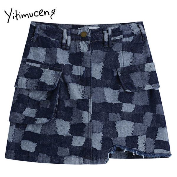 yitimuceng plaid pockets zipper skirt women high waist mini a-line spring summer office lady fashion skirts 210601, Black
yitimuceng plaid pockets zipper skirt women high waist mini a-line spring summer office lady fashion skirts 210601, Black