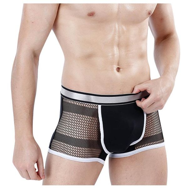 underpants fashion men's underwear solid colors mesh ice silk boxershorts breathable boxer shorts male boxers homme#p3, Black;white
underpants fashion men's underwear solid colors mesh ice silk boxershorts breathable boxer shorts male boxers homme#p3, Black;white