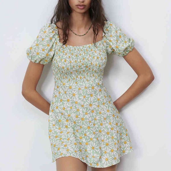 za summer women dress floral printed fashion puff short sleeve casual party vestido elegant elastic girls causal outfits 210422, Black;gray
za summer women dress floral printed fashion puff short sleeve casual party vestido elegant elastic girls causal outfits 210422, Black;gray