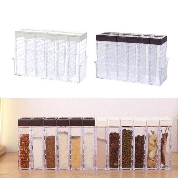 storage bottles & jars 6pcs/set salt and pepper shakers spice box plastic transparent condiment jar container with lid je21 21 drop
storage bottles & jars 6pcs/set salt and pepper shakers spice box plastic transparent condiment jar container with lid je21 21 drop
