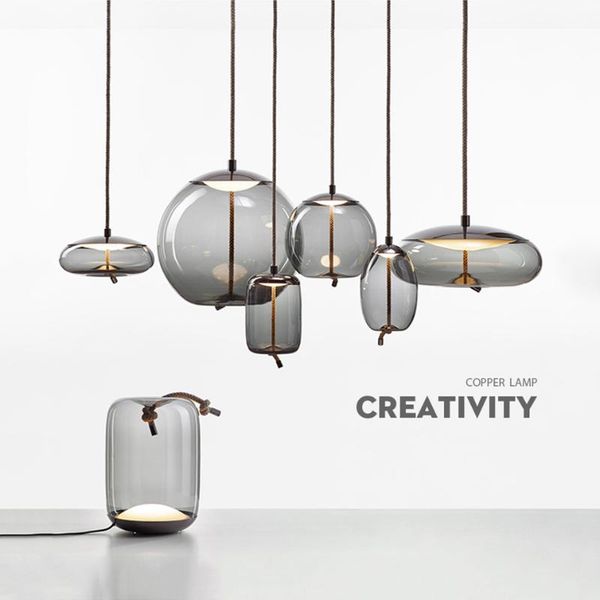 pendant lamps modern led lights nordic designer rope glass hanglamp for dining room bedroom bar decor loft luminaire suspension
pendant lamps modern led lights nordic designer rope glass hanglamp for dining room bedroom bar decor loft luminaire suspension