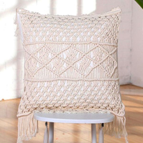 cushion/decorative pillow bohemian tassel cushion cover beige hand made boho knitted home sofa car decoration 45x45cm zip open
cushion/decorative pillow bohemian tassel cushion cover beige hand made boho knitted home sofa car decoration 45x45cm zip open