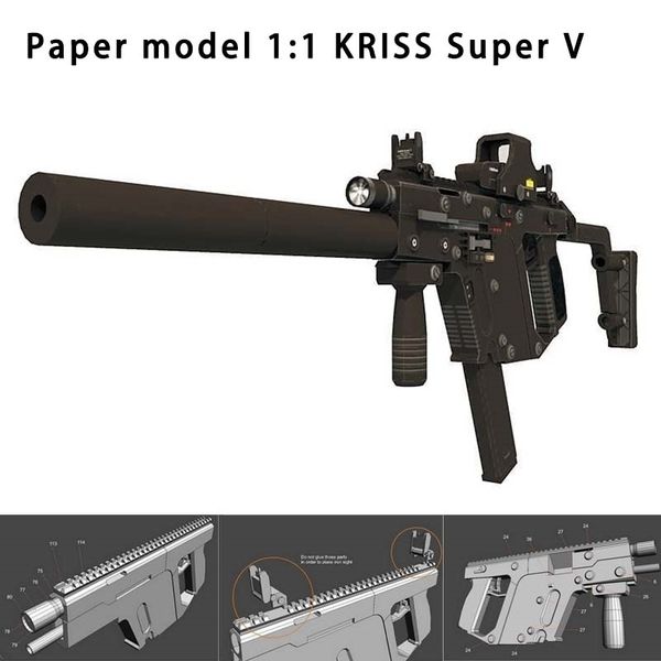 5444kriss super v 1:1 diy 3d paper card building sets construction toys gun educational puzzle game military model
5444kriss super v 1:1 diy 3d paper card building sets construction toys gun educational puzzle game military model