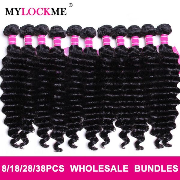 human hair bulks deep wave 100% bundles wholesale price deals brazilian remy weave natural color mylockme, Black
human hair bulks deep wave 100% bundles wholesale price deals brazilian remy weave natural color mylockme, Black