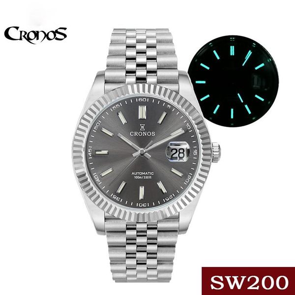 wristwatches cronos watch sw200 movement mechanical wristwatch men automatic self winding mens 10bar water resistant, Slivery;brown
wristwatches cronos watch sw200 movement mechanical wristwatch men automatic self winding mens 10bar water resistant, Slivery;brown