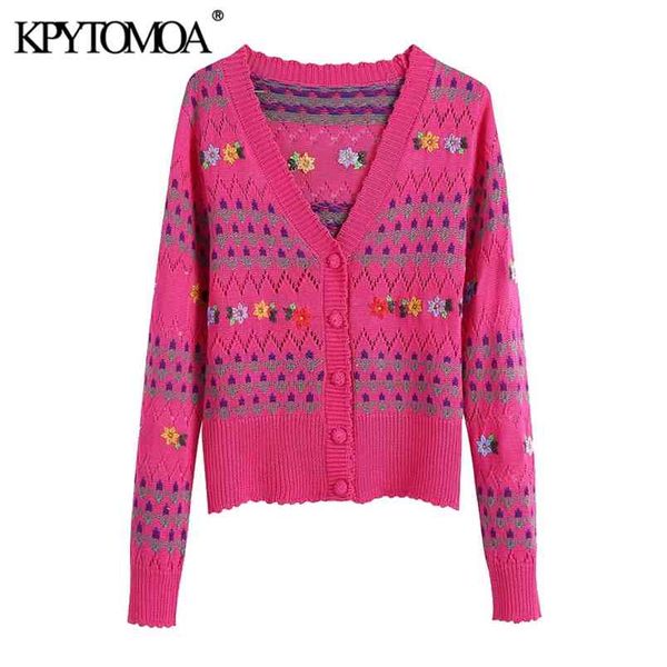 women fashion floral embroidery knitted cardigan sweater v neck long sleeve female outerwear chic 210420, White;black
women fashion floral embroidery knitted cardigan sweater v neck long sleeve female outerwear chic 210420, White;black