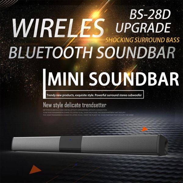 bs-28 a/b/d tv soundbar home audio&tv speaker support wireless 3.5mm aux tf fm surround for pc theater portable speakers
bs-28 a/b/d tv soundbar home audio&tv speaker support wireless 3.5mm aux tf fm surround for pc theater portable speakers