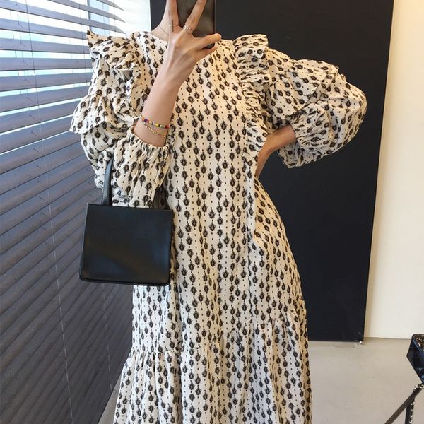 spring female loose casual round neck patchwork print long sleeve minimalist ruffles pleated a-line dress 8q112 210510, Black;gray
spring female loose casual round neck patchwork print long sleeve minimalist ruffles pleated a-line dress 8q112 210510, Black;gray