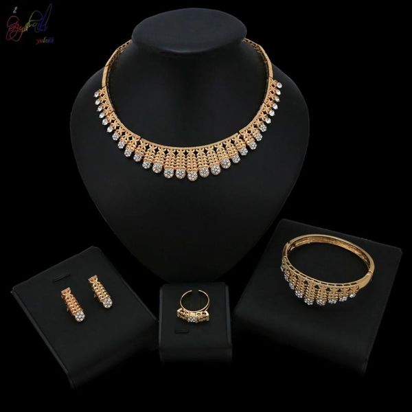 earrings & necklace yulaili african jewelry sets crystal round shape gold color bracelet ring bridal bridesmaid wedding jewellery, Silver
earrings & necklace yulaili african jewelry sets crystal round shape gold color bracelet ring bridal bridesmaid wedding jewellery, Silver