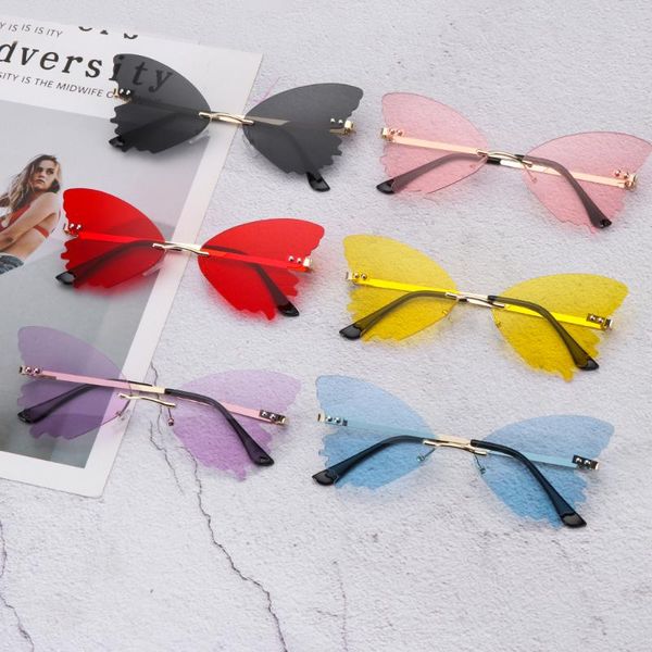 outdoor eyewear vintage butterfly wings sunglasses fashion rimless women clear lens cycling men pink sun glasses uv400 female
outdoor eyewear vintage butterfly wings sunglasses fashion rimless women clear lens cycling men pink sun glasses uv400 female