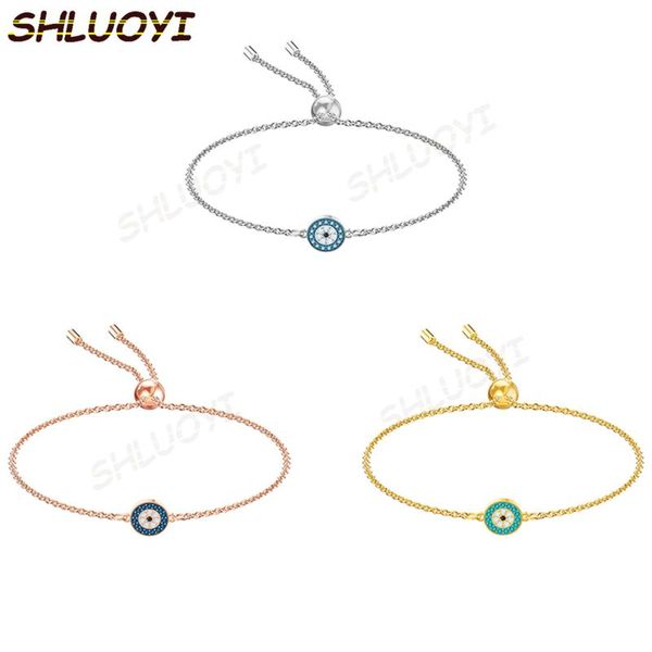 link, chain swa bracelet original 1:1 exquisite retractable women's birthday gift devil's eye fashion jewelry, Black
link, chain swa bracelet original 1:1 exquisite retractable women's birthday gift devil's eye fashion jewelry, Black