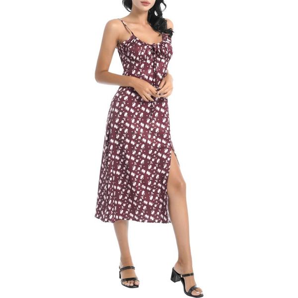 casual dresses women summer fashion streetwear floral print side split spaghetti strap sleeveless lace-up slim fit dress, Black;gray
casual dresses women summer fashion streetwear floral print side split spaghetti strap sleeveless lace-up slim fit dress, Black;gray