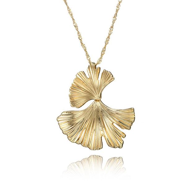 pendant necklaces fashion creative gingko leaf necklace charming women's wedding gold color clavicle chain elegant ladies party jewelry, Silver
pendant necklaces fashion creative gingko leaf necklace charming women's wedding gold color clavicle chain elegant ladies party jewelry, Silver