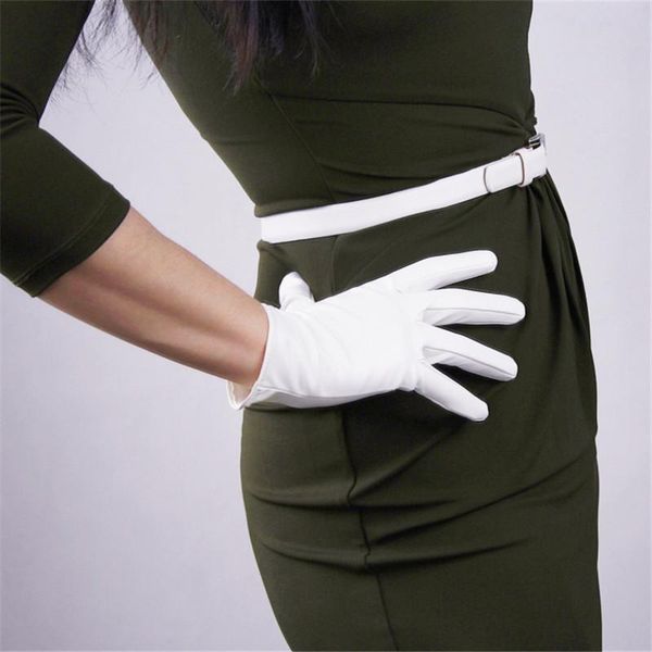 five fingers gloves 21cm touchscreen short emulation leather mirror patent matte bright black white women pu99-21, Blue;gray
five fingers gloves 21cm touchscreen short emulation leather mirror patent matte bright black white women pu99-21, Blue;gray