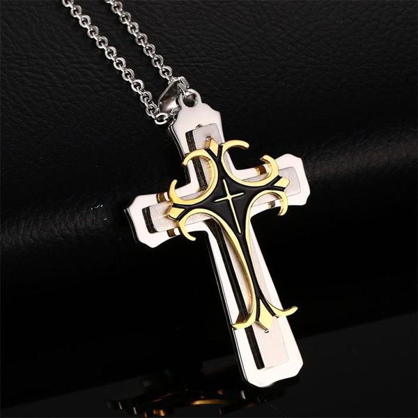 pendant necklaces classic retro fashion cross necklace men domineering personality accessories ins cold wind trend jewelry wholesale, Silver
pendant necklaces classic retro fashion cross necklace men domineering personality accessories ins cold wind trend jewelry wholesale, Silver