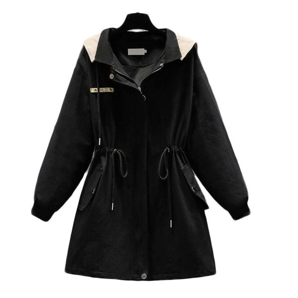 plus size outerwear & coats windbreaker coat autumn winter 100kg female fashion cardigan zipper trench outwear hooded oversize casual loose, Black
plus size outerwear & coats windbreaker coat autumn winter 100kg female fashion cardigan zipper trench outwear hooded oversize casual loose, Black