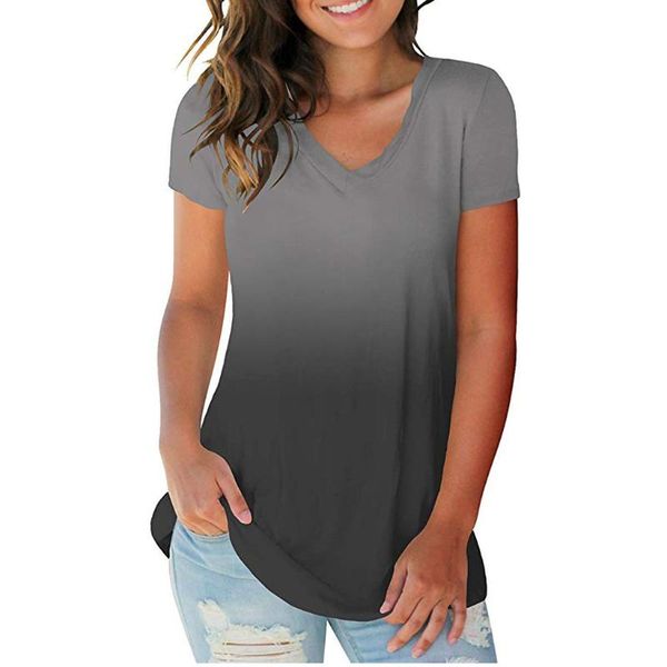 womens fashion plus size oversized harajuku tshirt gradient color v-neck short sleeve t-shirt women's, White
womens fashion plus size oversized harajuku tshirt gradient color v-neck short sleeve t-shirt women's, White