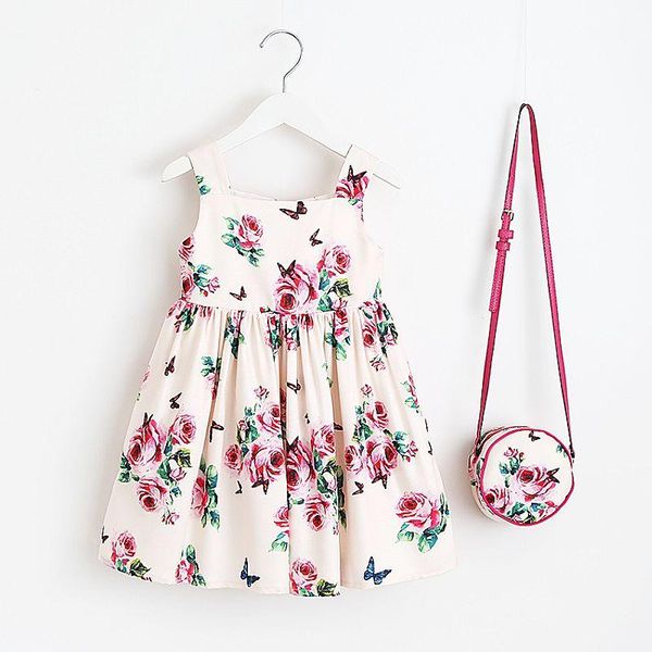 girl's dresses kids for girls summer clothes 2021 brand baby girl dress with bag flower princess clothing children vestidos, Red;yellow
girl's dresses kids for girls summer clothes 2021 brand baby girl dress with bag flower princess clothing children vestidos, Red;yellow
