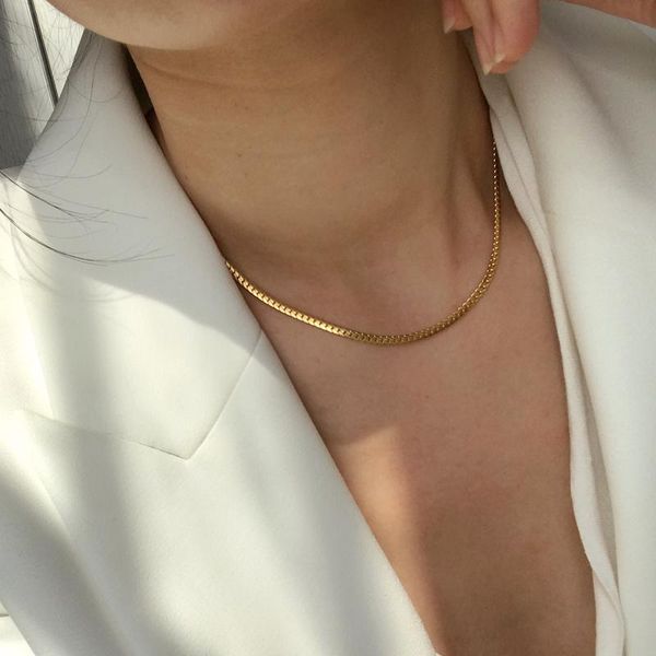 chains fashion snake chain women necklace titanium steel choker stainless gold color for jewelry, Silver
chains fashion snake chain women necklace titanium steel choker stainless gold color for jewelry, Silver
