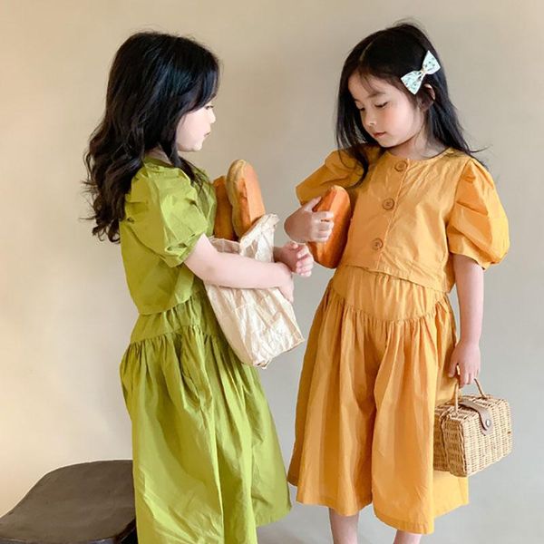 clothing sets milancel 2021 summer kids suit puff sleeve tees and loose plants korean girls 2pcs set for sister, White
clothing sets milancel 2021 summer kids suit puff sleeve tees and loose plants korean girls 2pcs set for sister, White