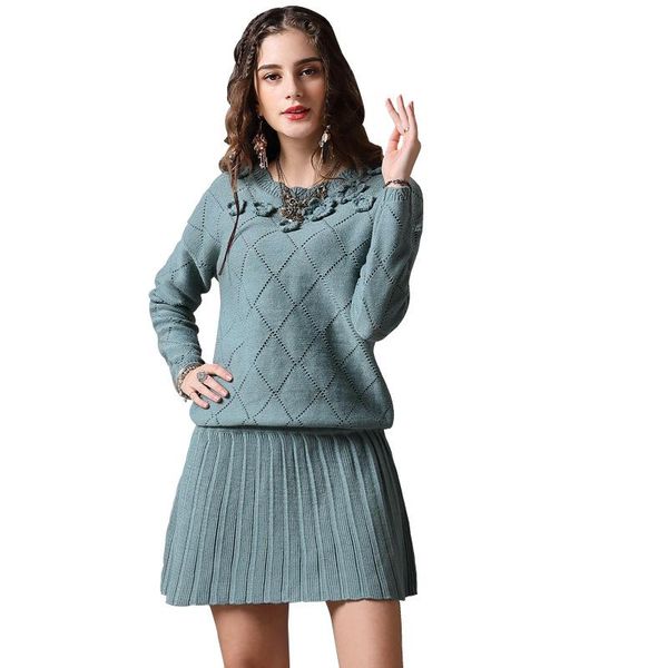 casual dresses autumn winter mini sweater dress women o neck long sleeve hollow out pleated pullover woman retro purple knitwear, Black;gray
casual dresses autumn winter mini sweater dress women o neck long sleeve hollow out pleated pullover woman retro purple knitwear, Black;gray